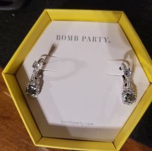Smokey crystal earrings